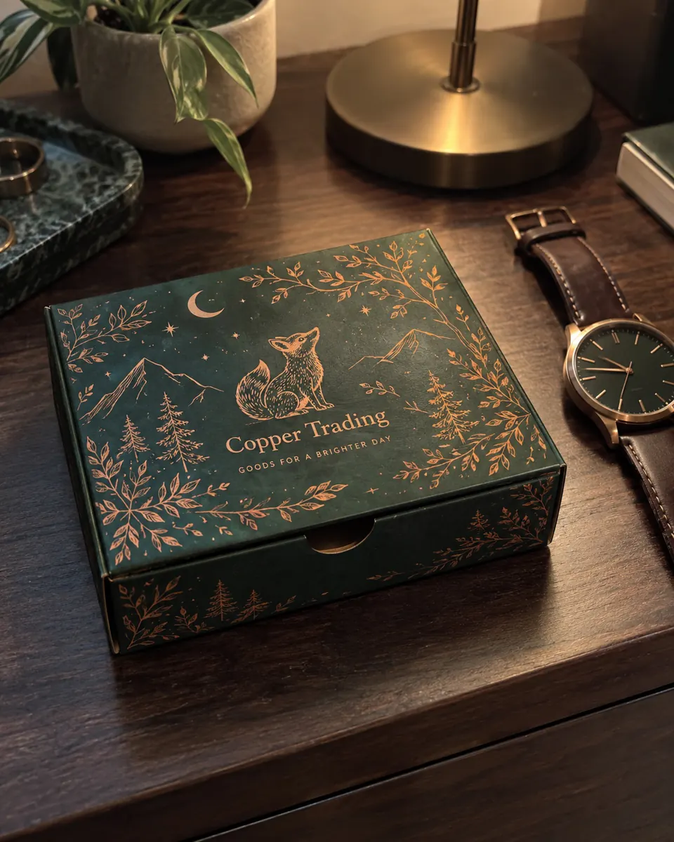 Custom wallet boxes with a brand's logo